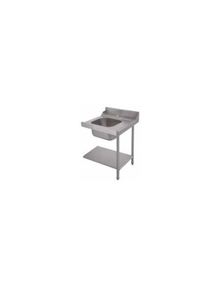 Mesa para lavavajillas de capota 700x715x850 mm Derecha con fregadero