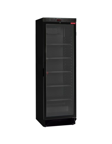 Armario de refrigeración digital de 1 puerta cristal negro