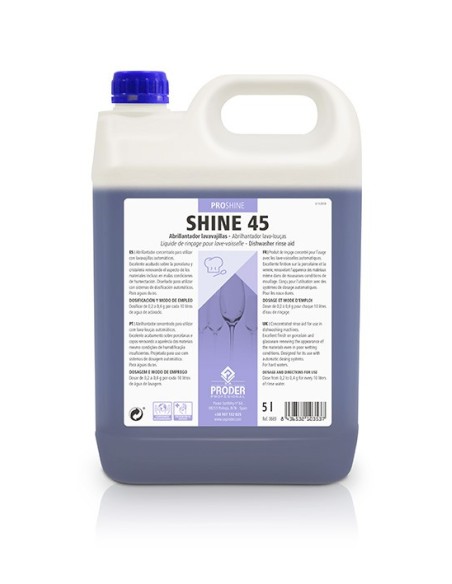 Abrillantador Proder For Shine 45, 5 litros