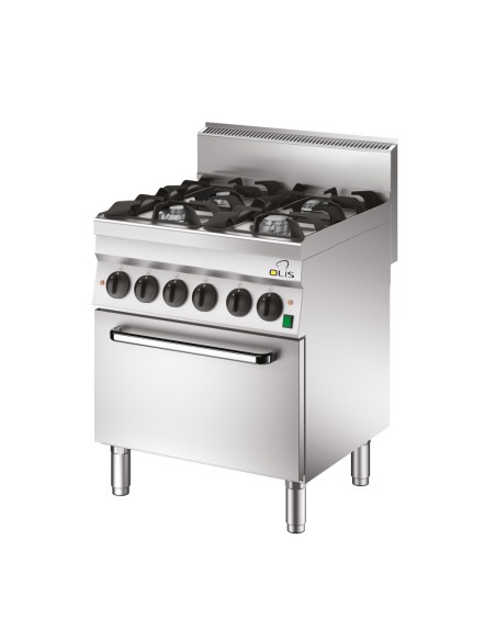 Cocina de GAS de 4 fuegos con horno eléctrico estático
