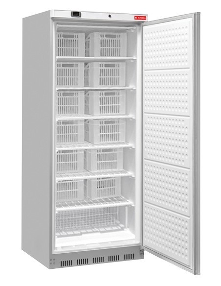 Armario de congelación digital de 1 puerta ciega inox + 13 cajas/cesto