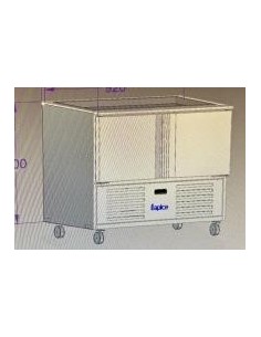 Mesa GN refrigerada 1000 dos puertas blanco